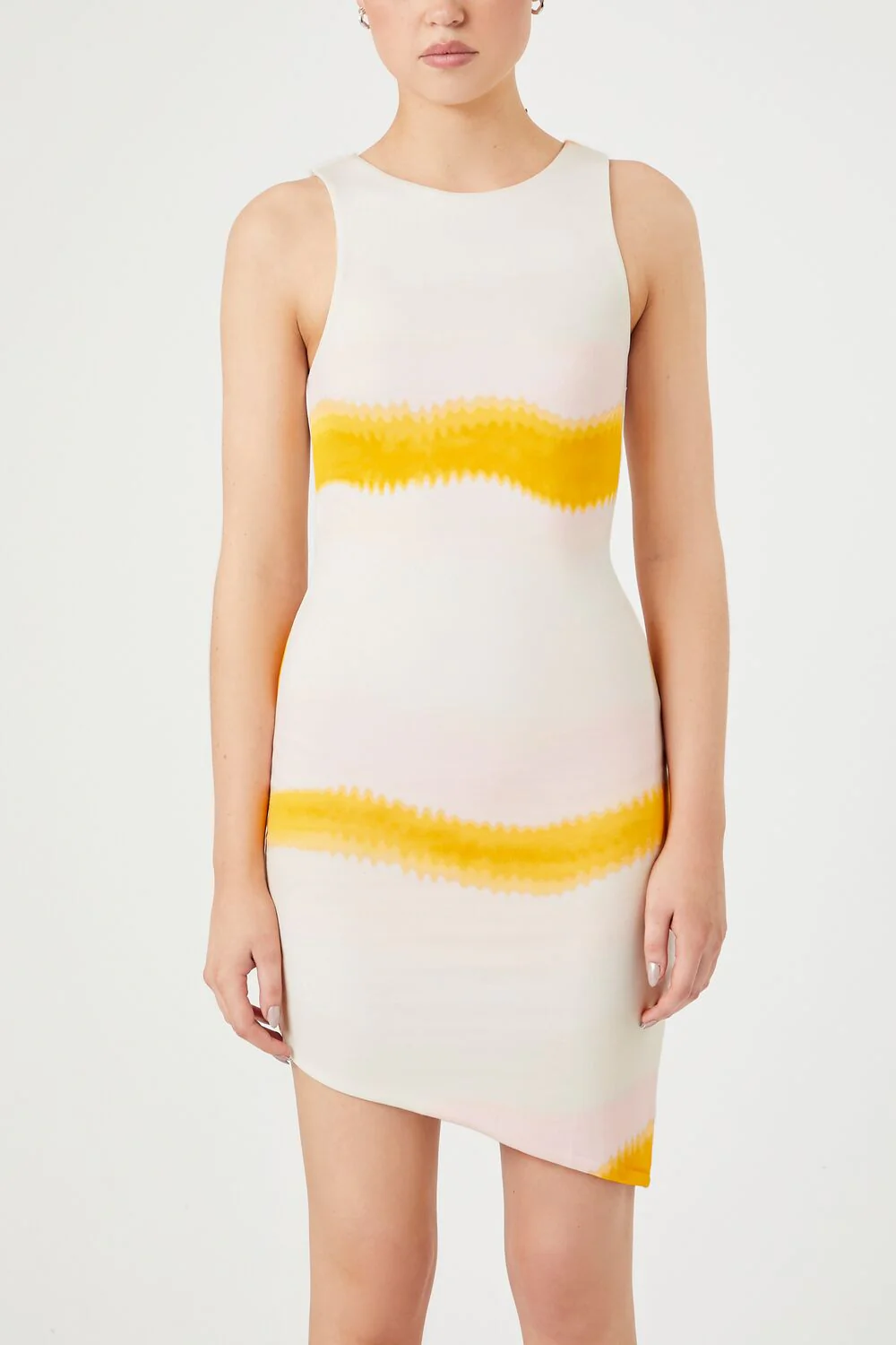 Tie-Dye Striped Mini Dress - Image 4