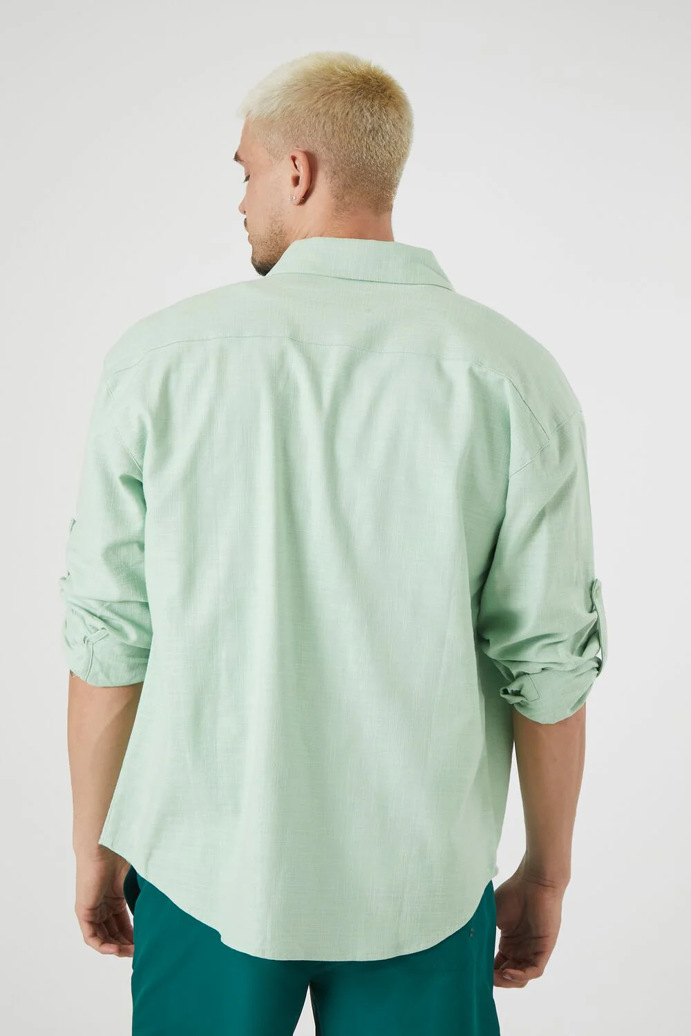 Textured Curved-Hem Shirt - Image 3