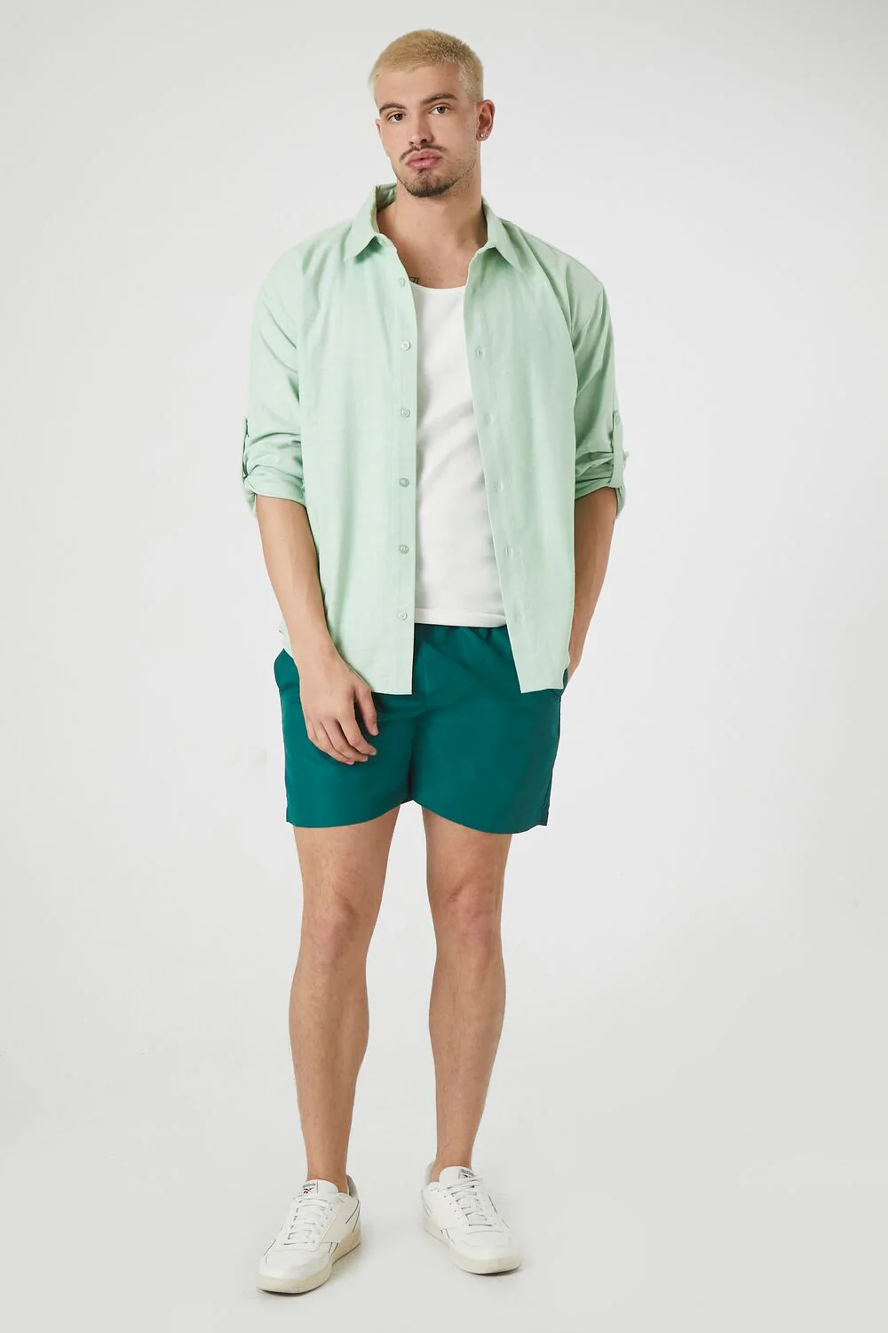 Textured Curved-Hem Shirt - Image 4