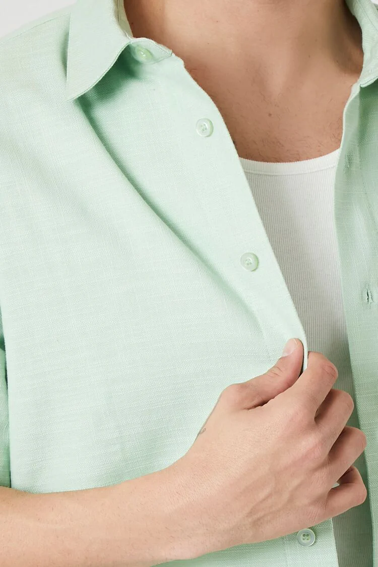 Textured Curved-Hem Shirt - Image 5