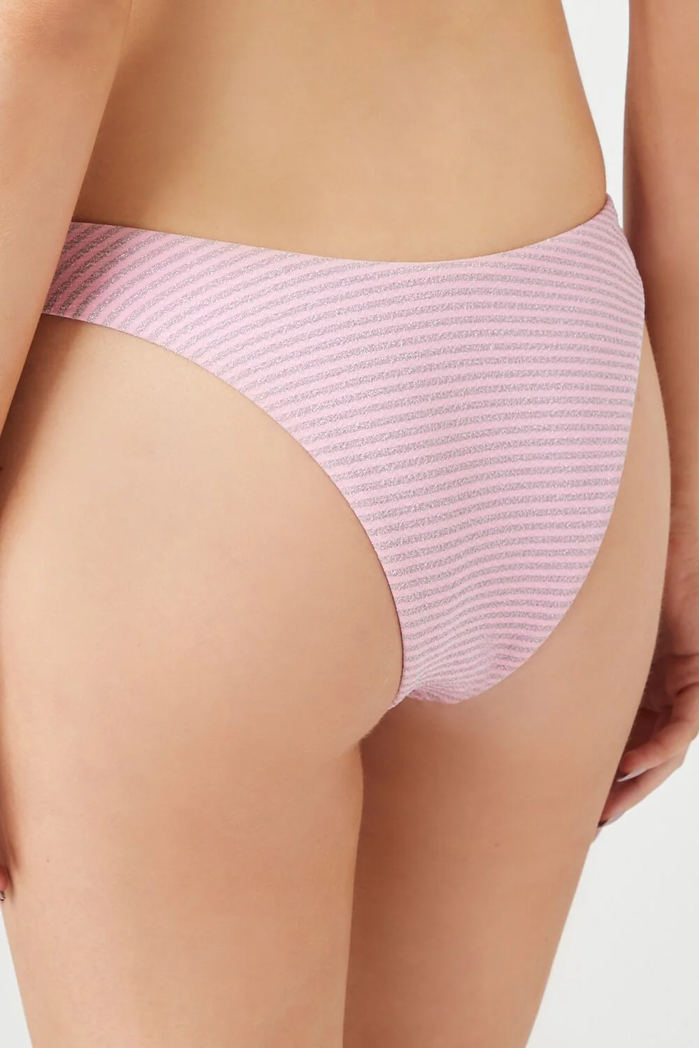 Shimmer Cheeky Striped Bikini Bottoms - Image 4
