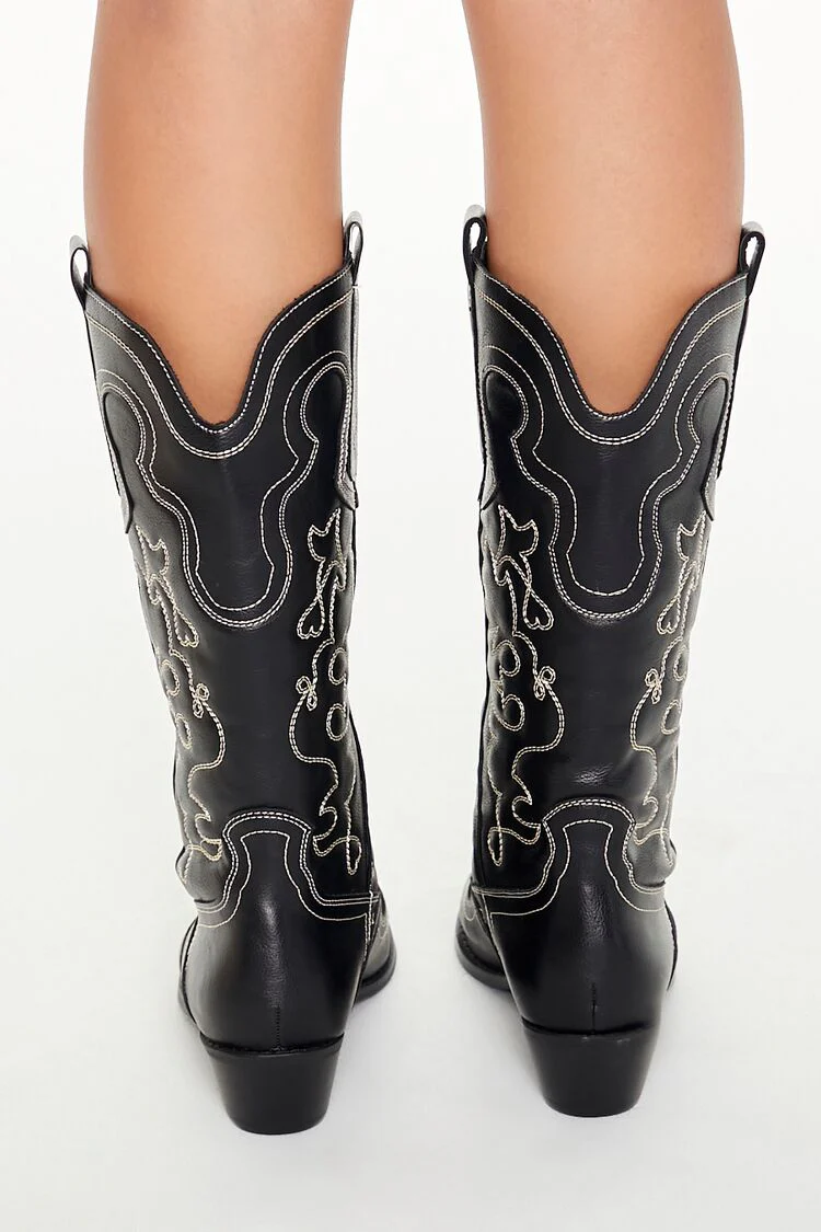 Embroidered Western Cowboy Boots - Image 3