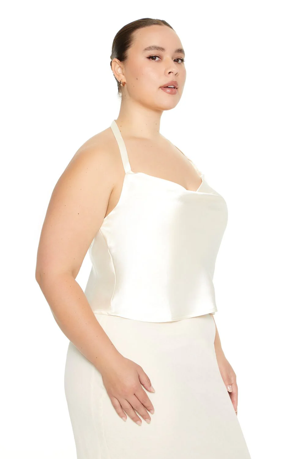 Plus Size Satin Halter Top - Image 2