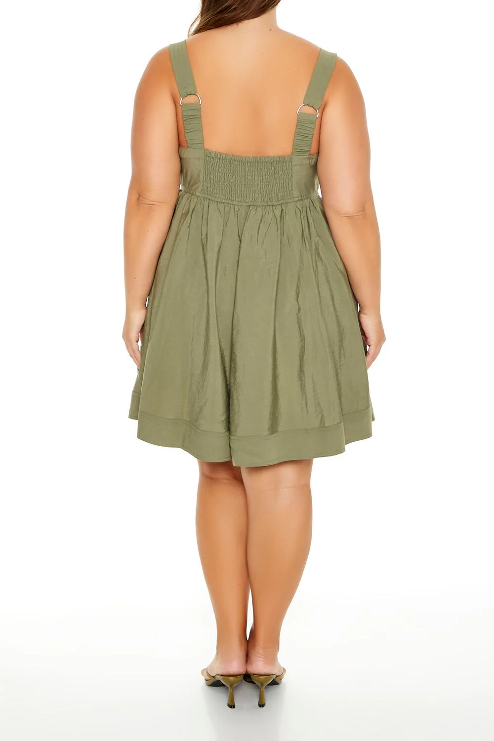 Plus Size Cargo A-Line Mini Dress - Image 4