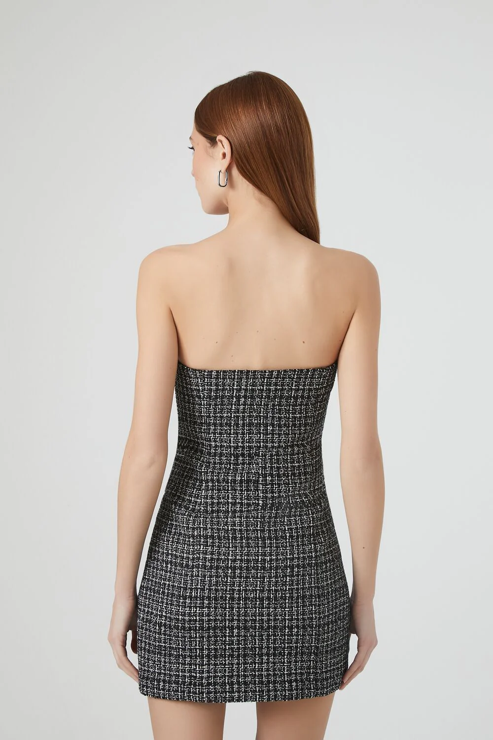 Tweed Tube Mini Dress - Image 3