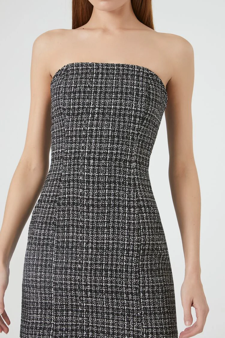 Tweed Tube Mini Dress - Image 5