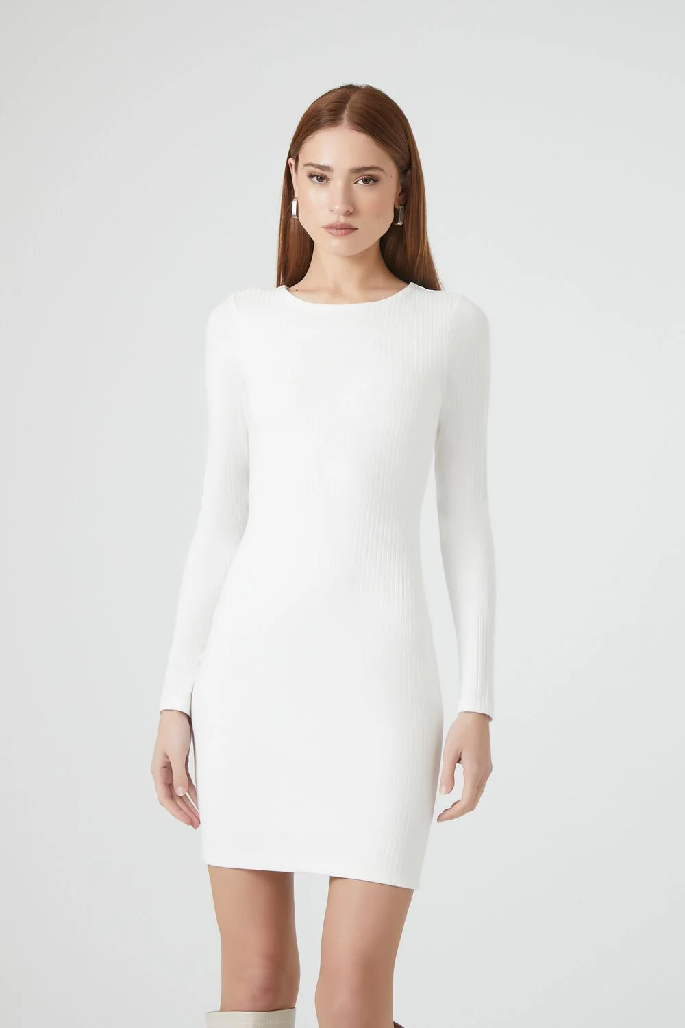 Ribbed Knit Bodycon Mini Dress - Image 2