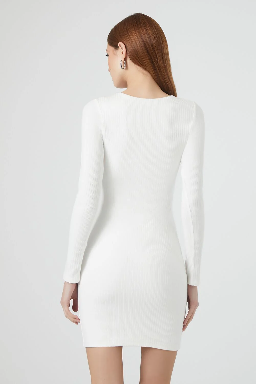 Ribbed Knit Bodycon Mini Dress - Image 4