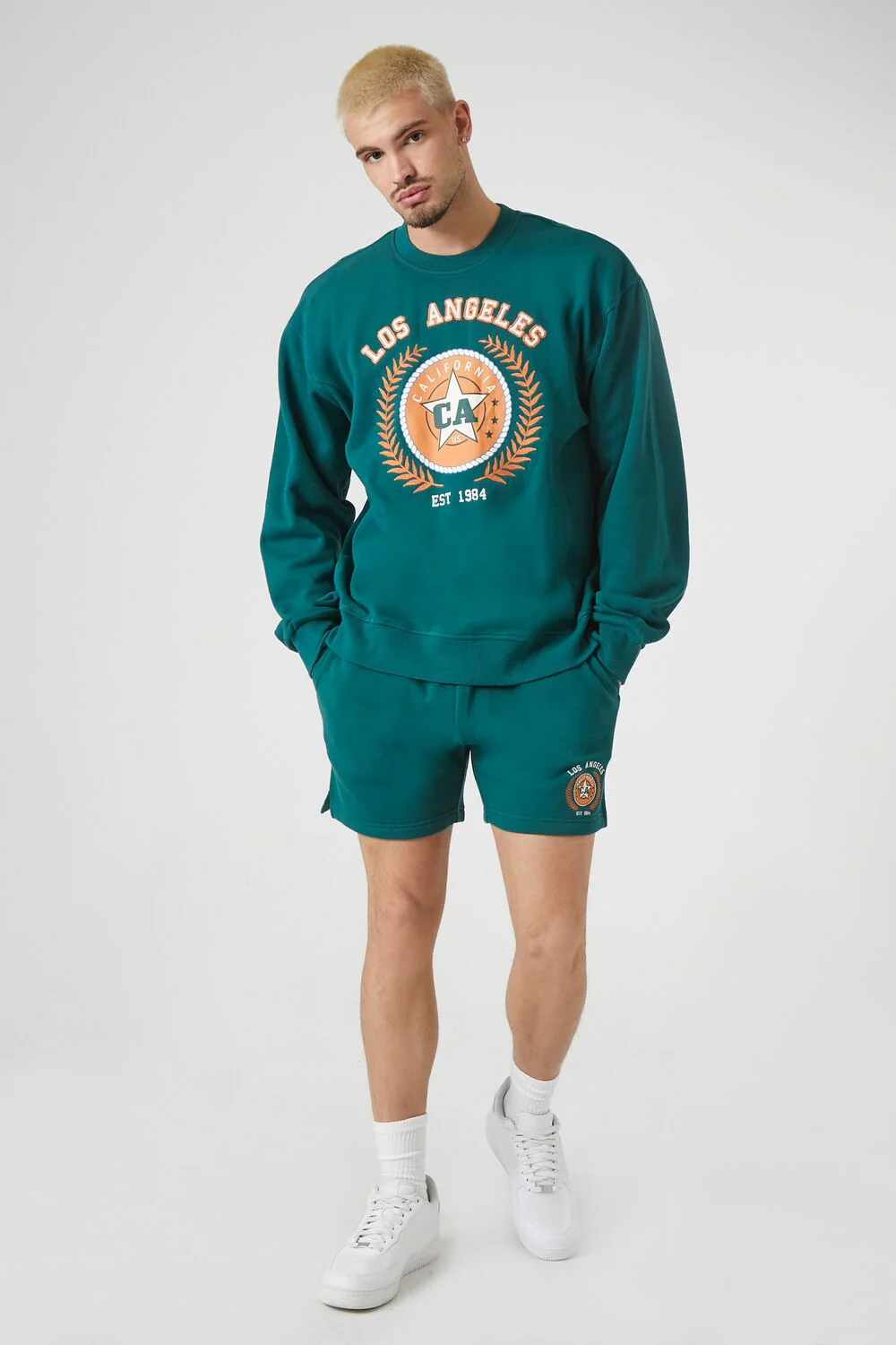 Embroidered Patch Los Angeles Graphic Pullover - Image 4
