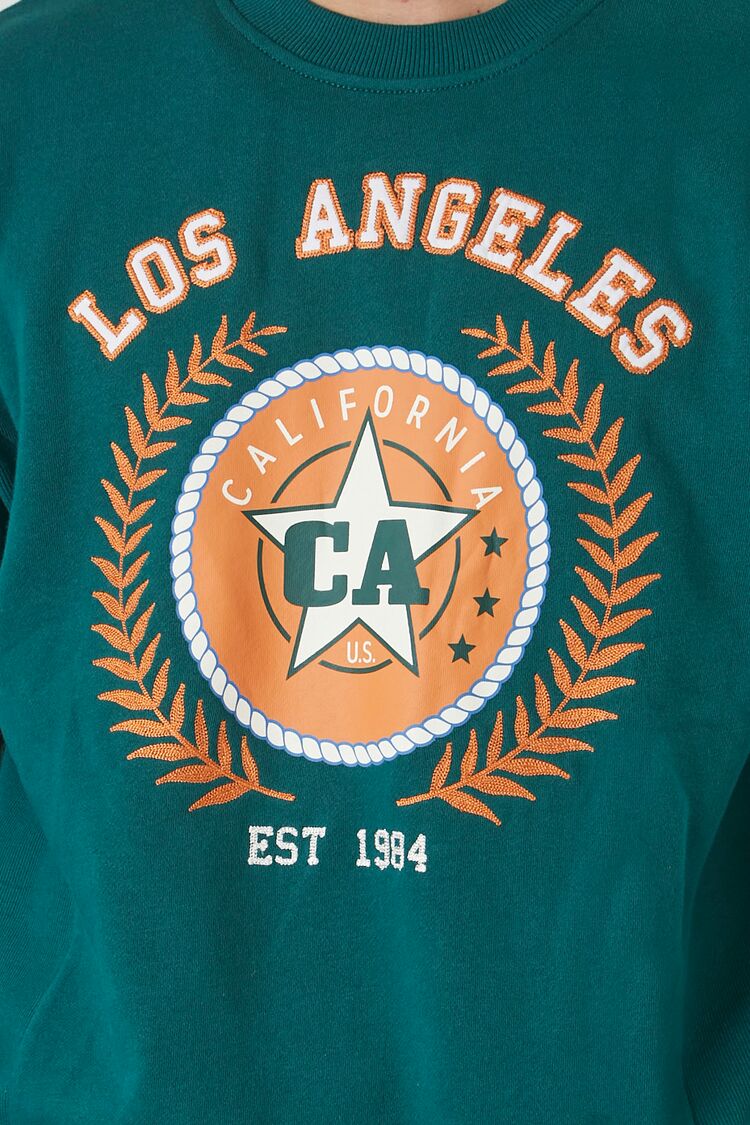 Embroidered Patch Los Angeles Graphic Pullover - Image 5