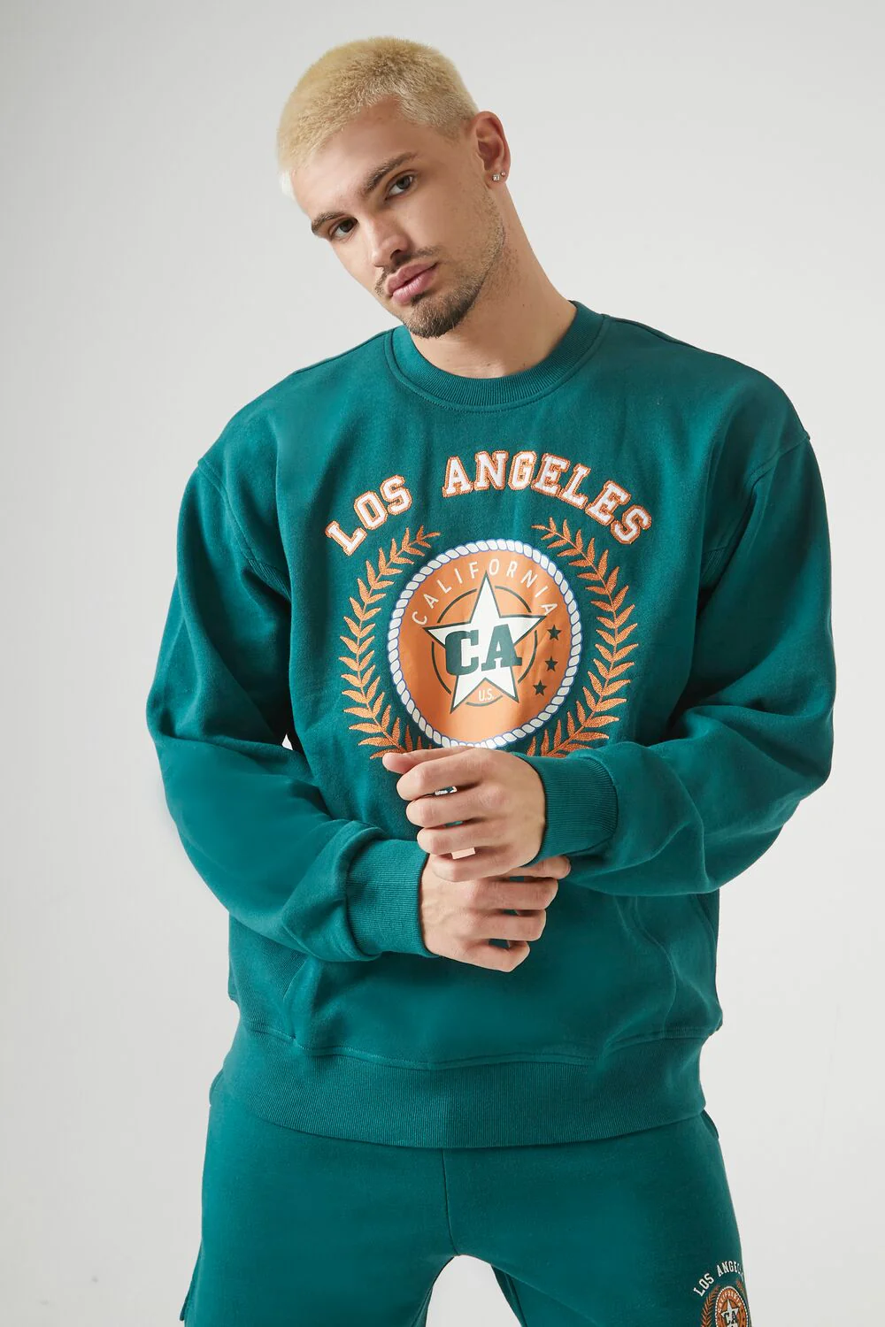 Embroidered Patch Los Angeles Graphic Pullover - Image 6