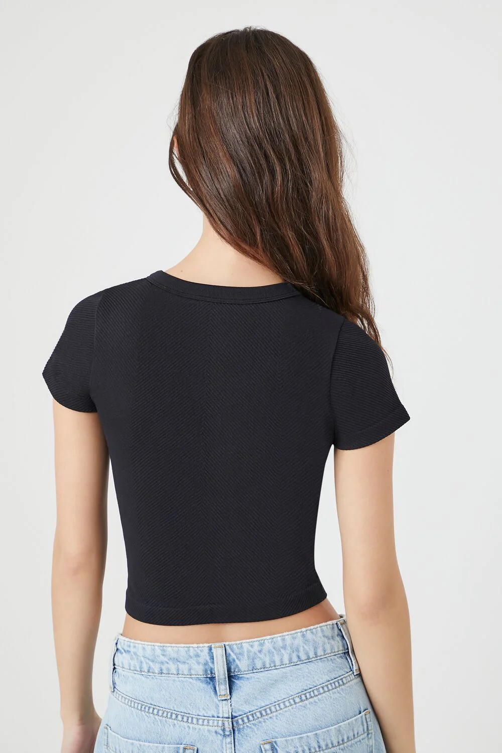 Cropped Seamless Tee - Image 3