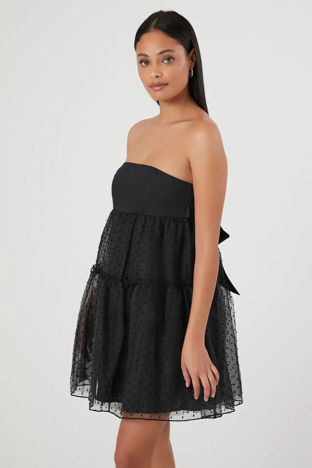 Strapless Bow Fit & Flare Dress - Image 2