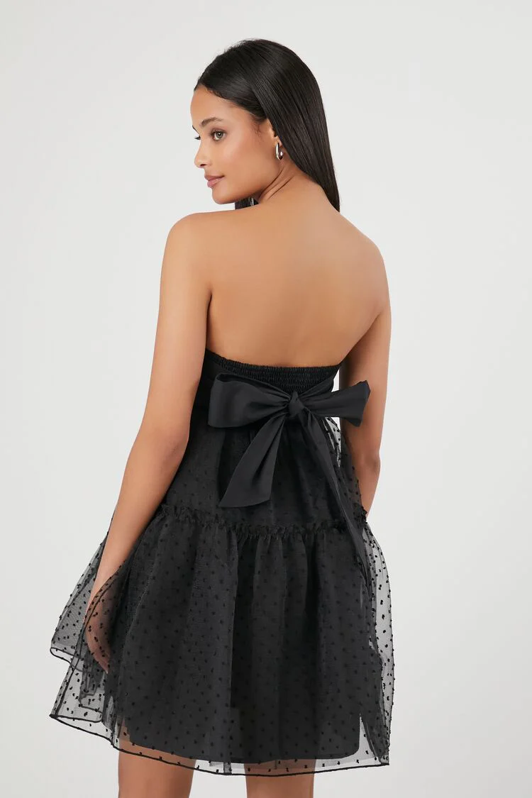 Strapless Bow Fit & Flare Dress - Image 3