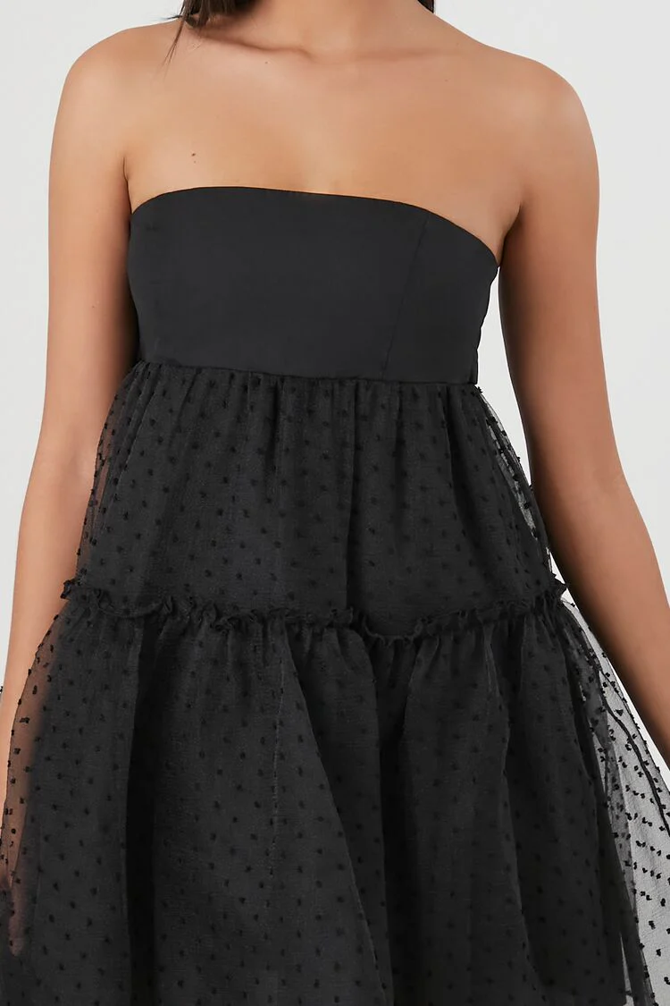 Strapless Bow Fit & Flare Dress - Image 5