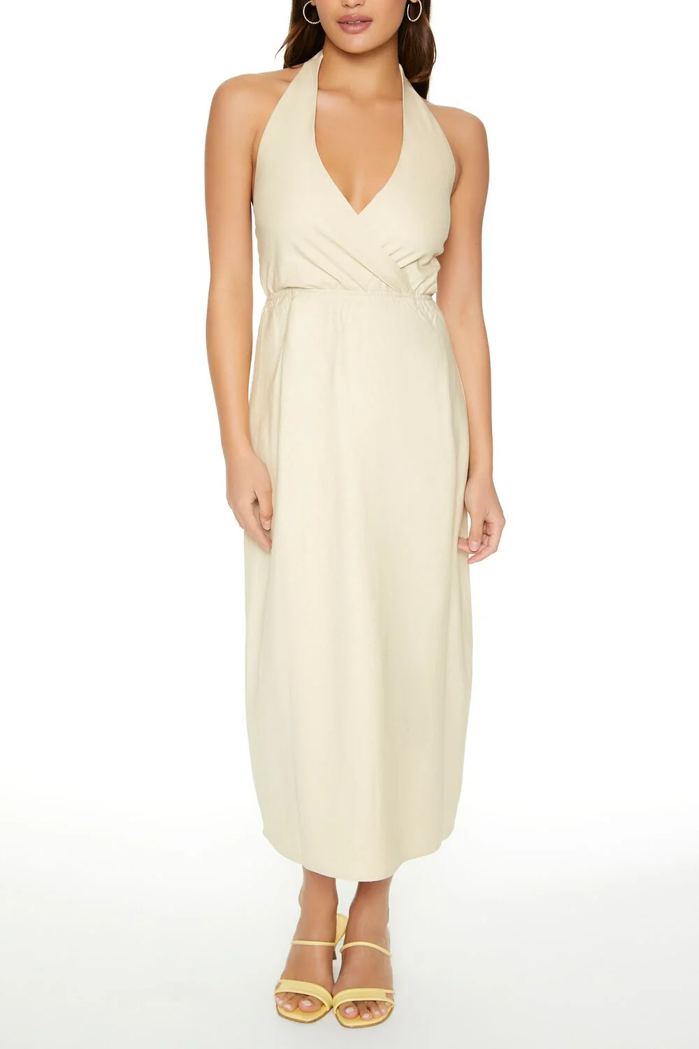 Surplice Halter Maxi Dress - Image 4