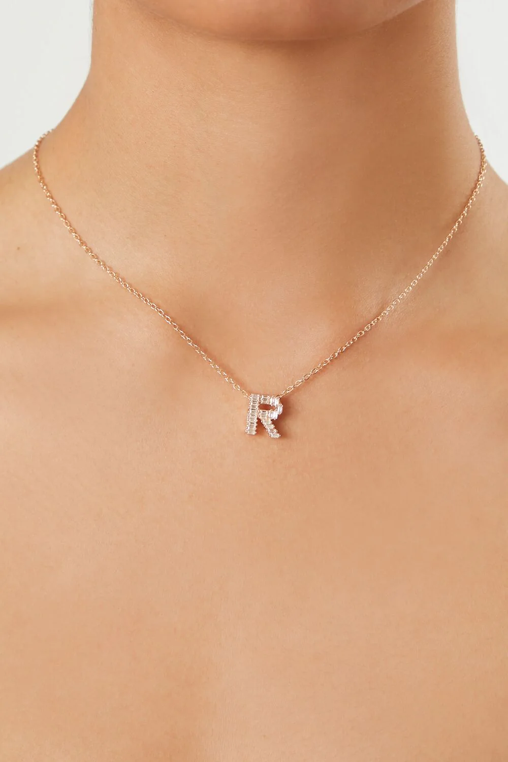 Faux Gem Initial Pendant Necklace - Image 11