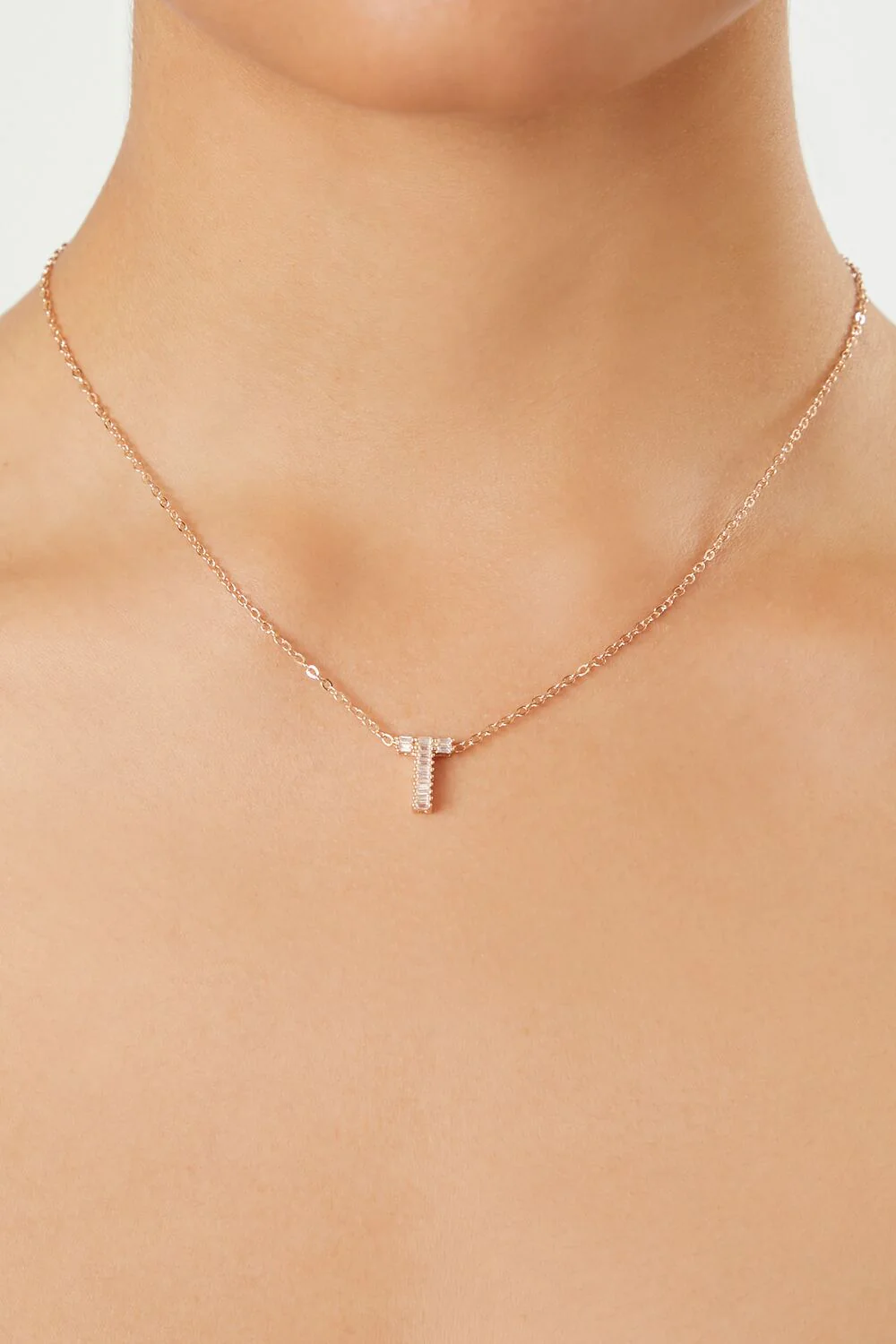 Faux Gem Initial Pendant Necklace - Image 13