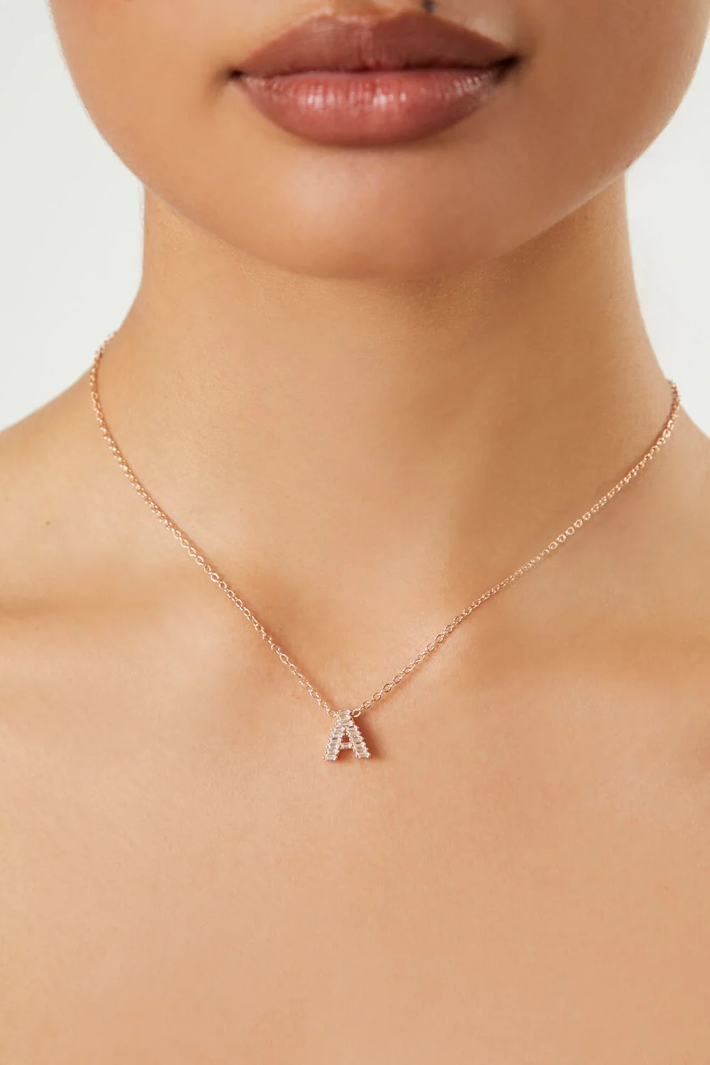 Faux Gem Initial Pendant Necklace - Image 2