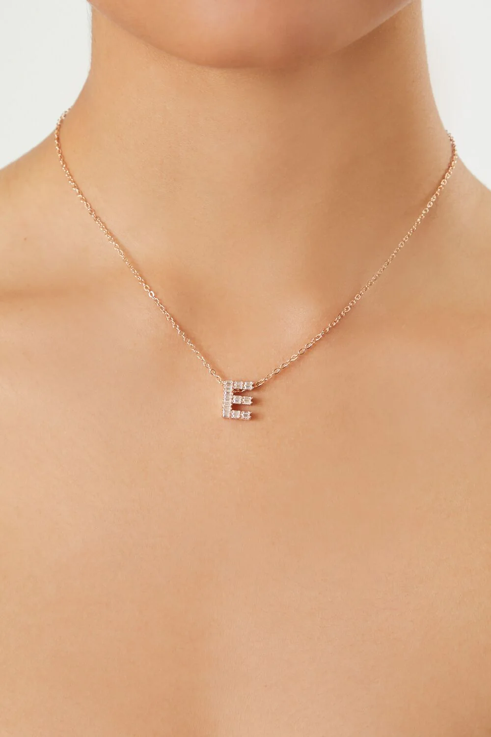 Faux Gem Initial Pendant Necklace - Image 5