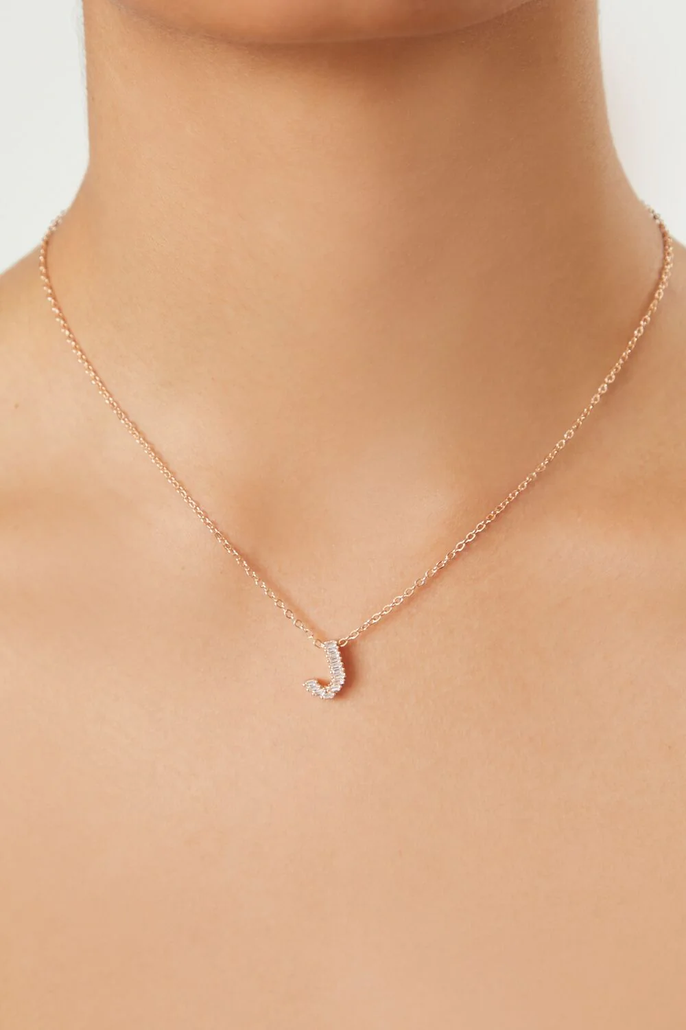 Faux Gem Initial Pendant Necklace - Image 6