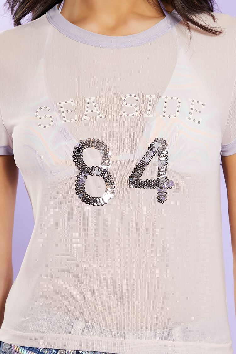 Sea Side Sequin Ringer Tee - Image 5