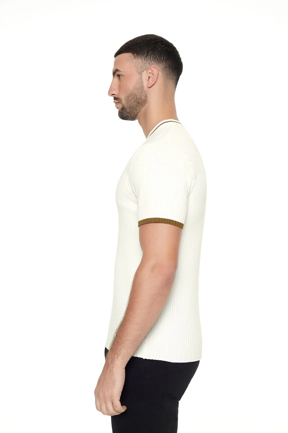 Sweater-Knit Ringer Tee - Image 2