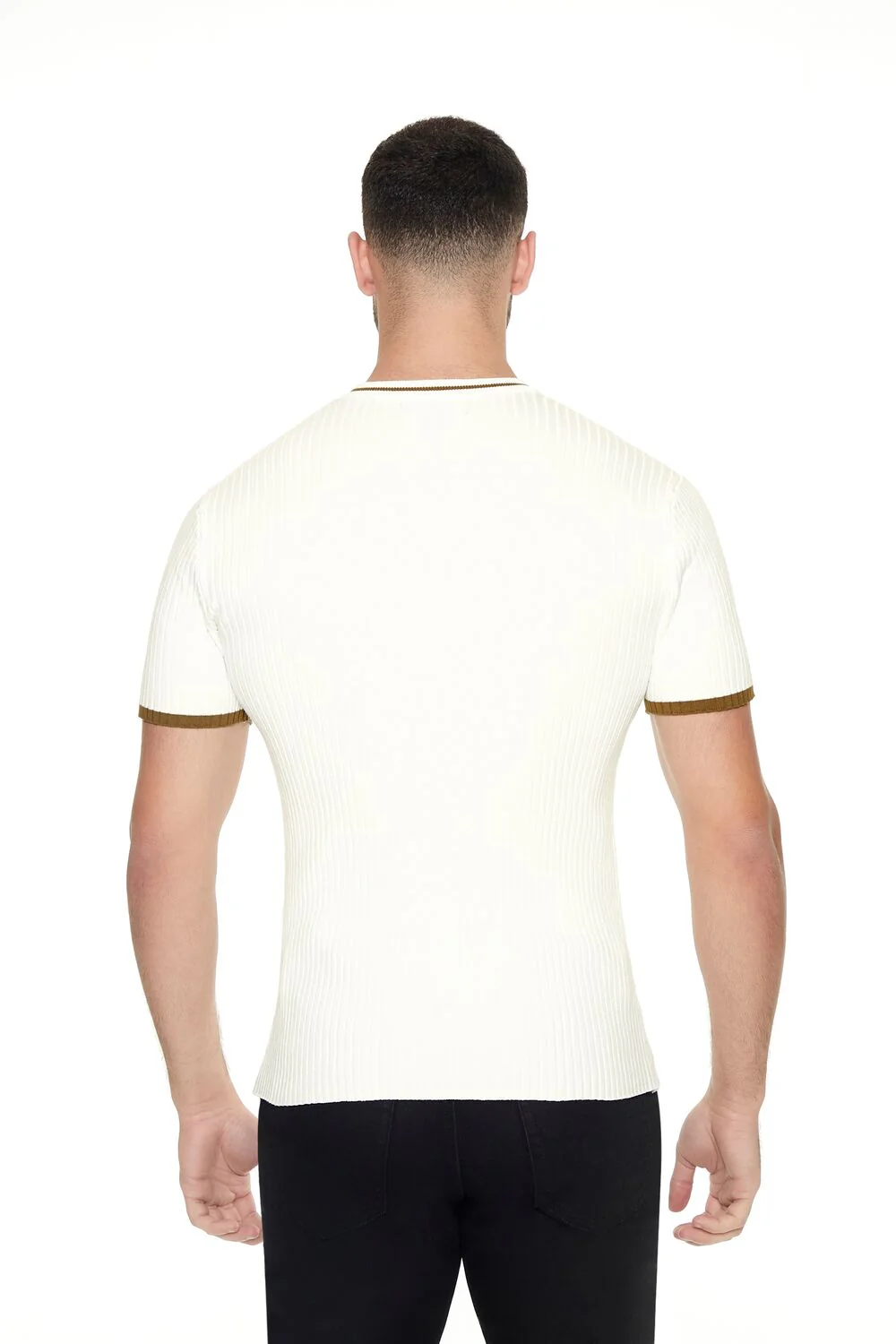 Sweater-Knit Ringer Tee - Image 3