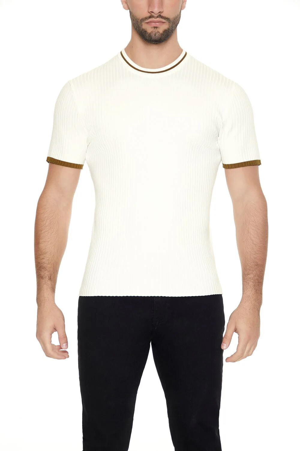 Sweater-Knit Ringer Tee - Image 5