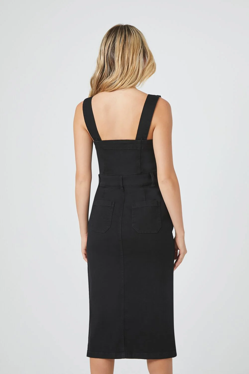 Denim Button-Front Midi Dress - Image 3