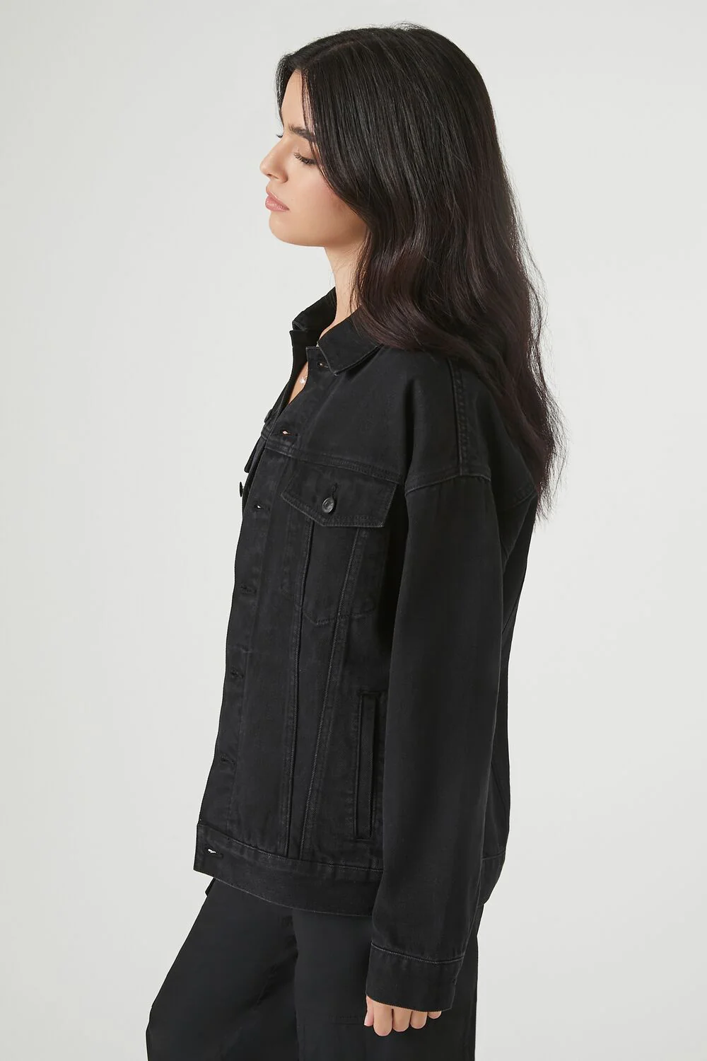 Oversized Denim Trucker Jacket - Image 2