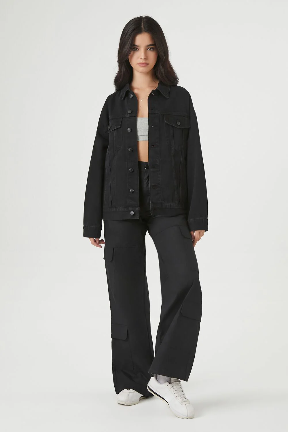 Oversized Denim Trucker Jacket - Image 4