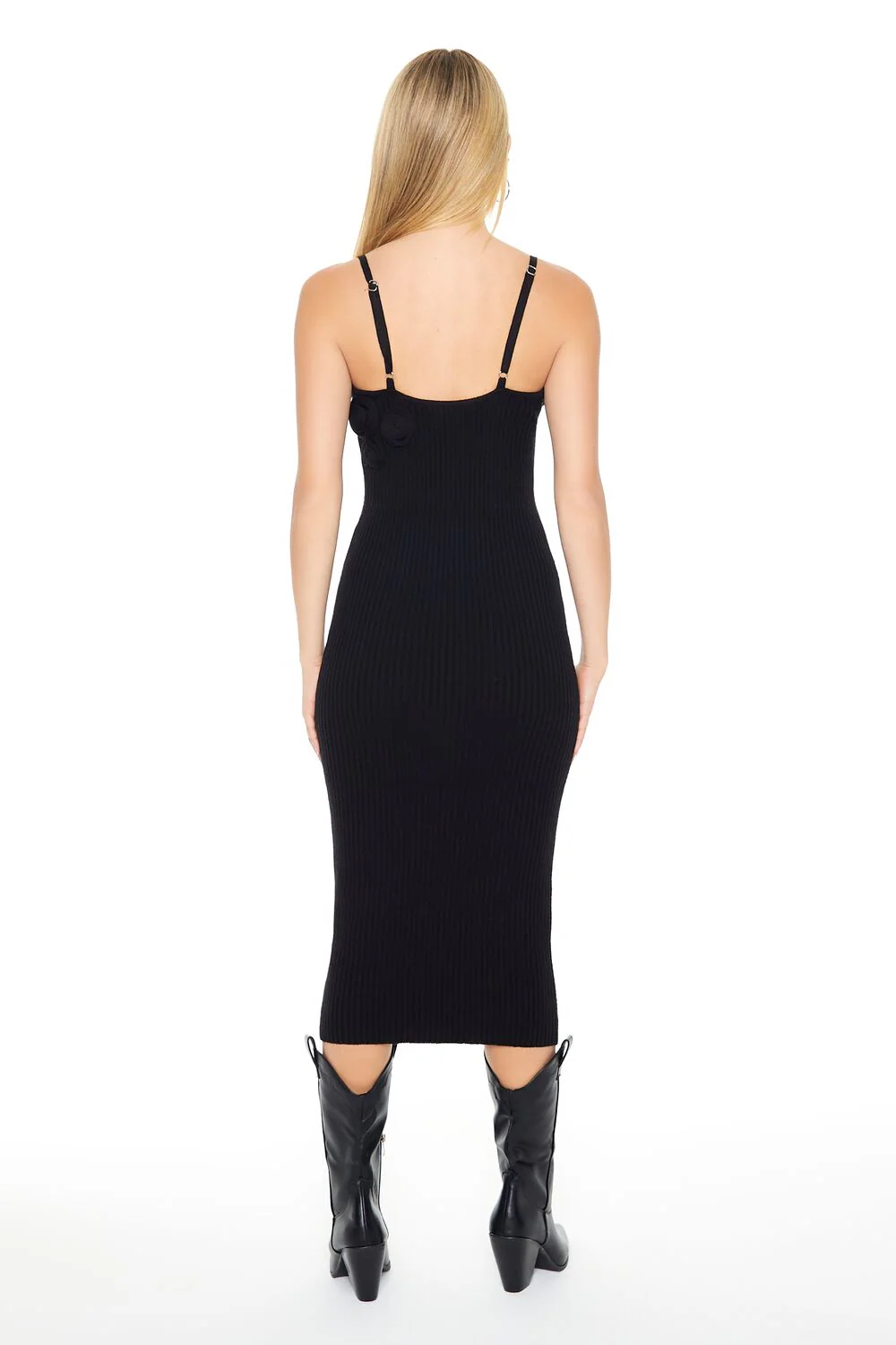 Crochet Rosette Cami Midi Dress - Image 2