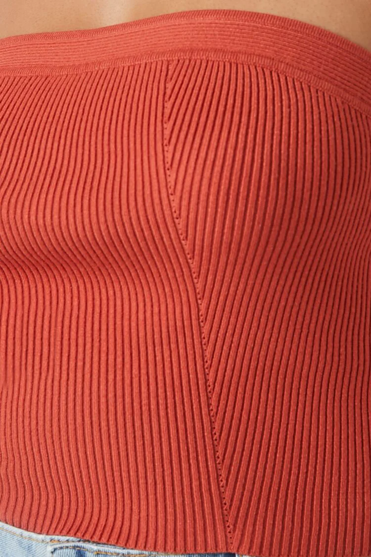 Plus Size Sweater-Knit Tube Top - Image 10