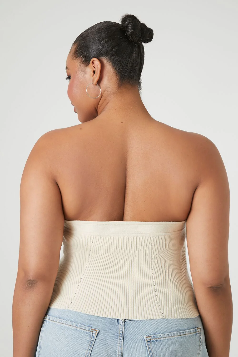 Plus Size Sweater-Knit Tube Top - Image 3