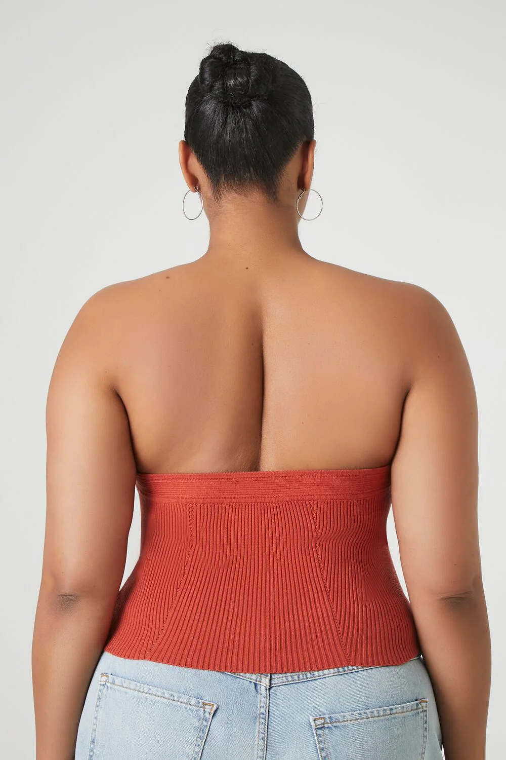 Plus Size Sweater-Knit Tube Top - Image 8