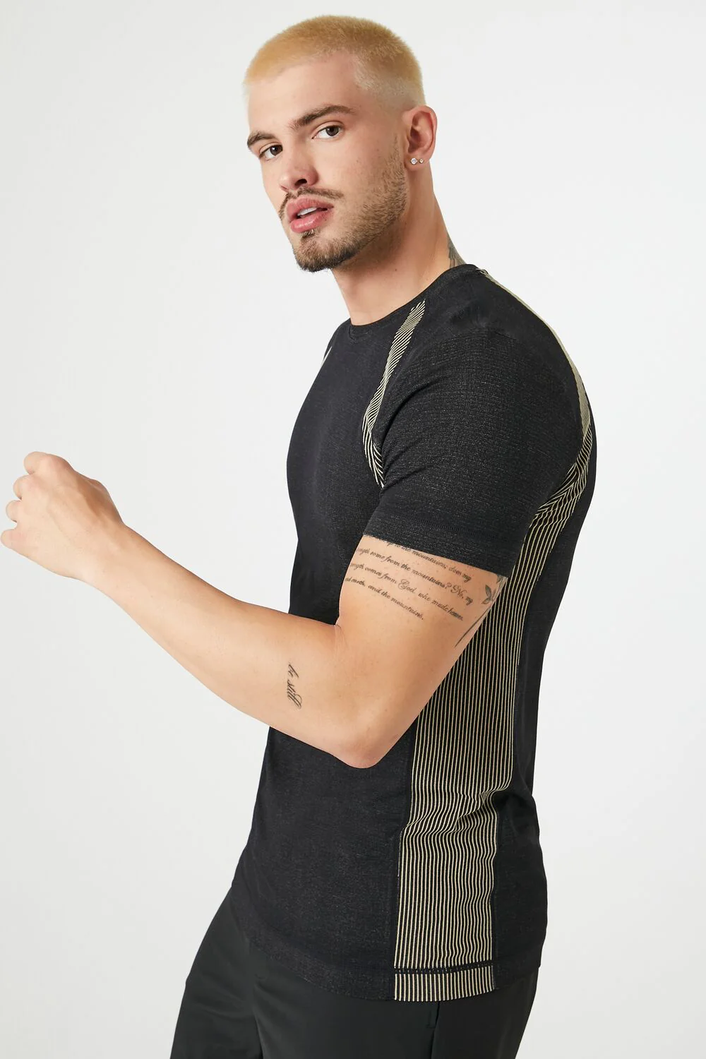 Pinstriped Colorblock Tee - Image 2