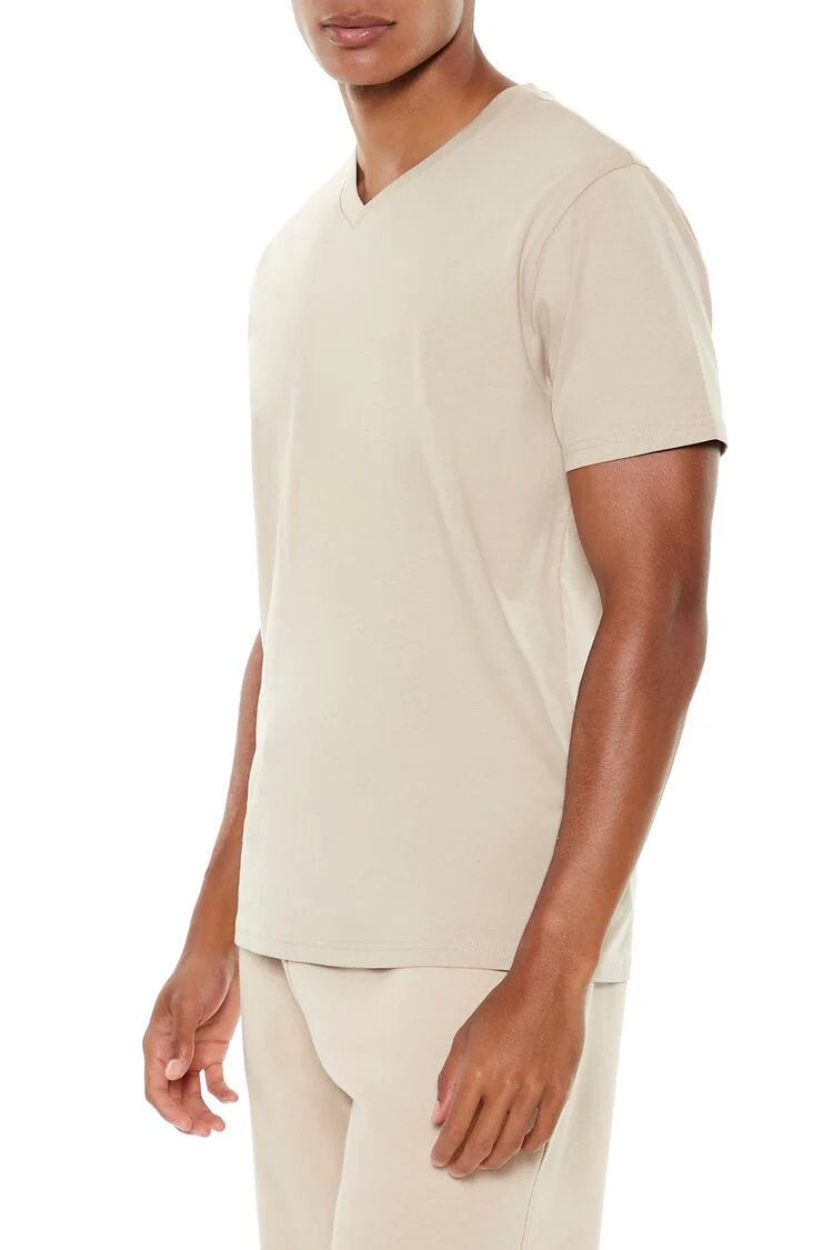 100% Cotton V-Neck Tee - Image 3