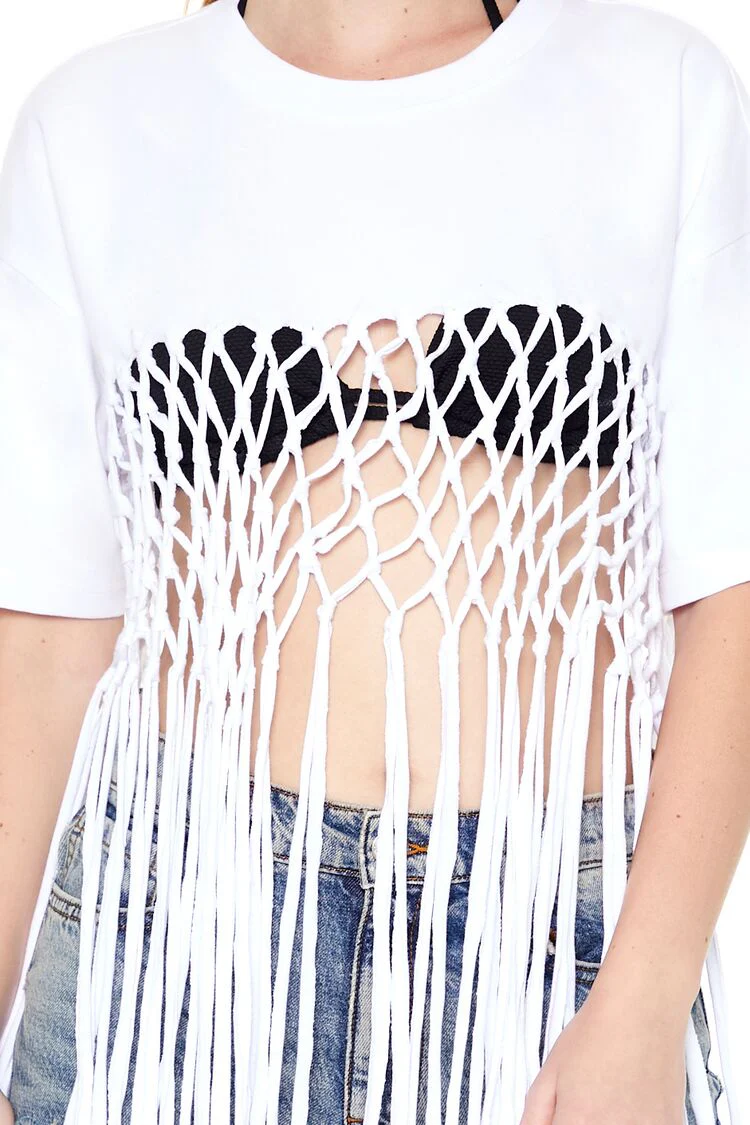 Crochet Fringe Tee - Image 3