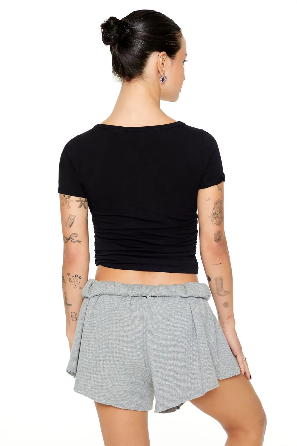 Ruched Cropped Tee - Image 3