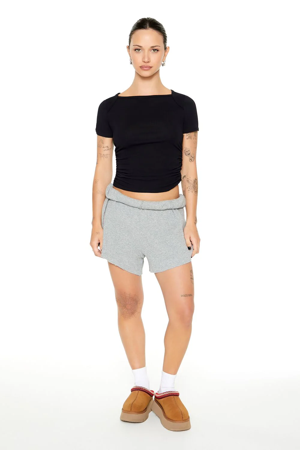 Ruched Cropped Tee - Image 4