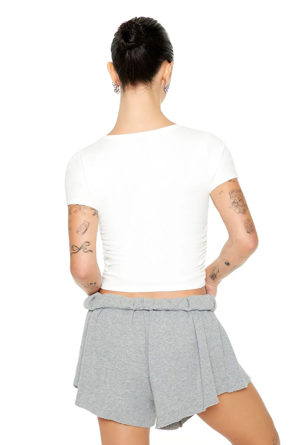 Ruched Cropped Tee - Image 8