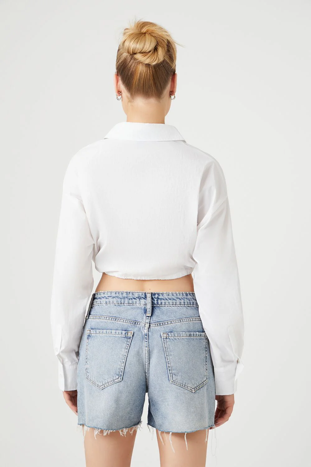 Cropped Drawstring Shirt - Image 3