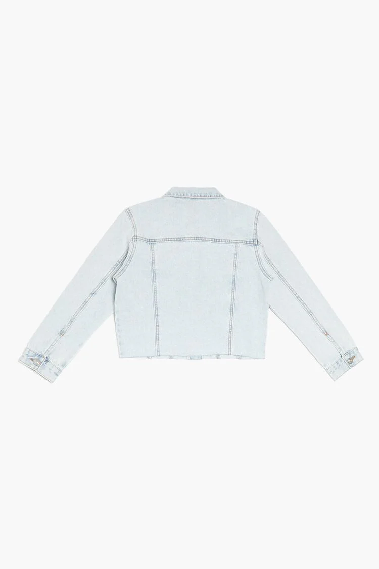 Girls Denim Trucker Jacket (Kids) - Image 2