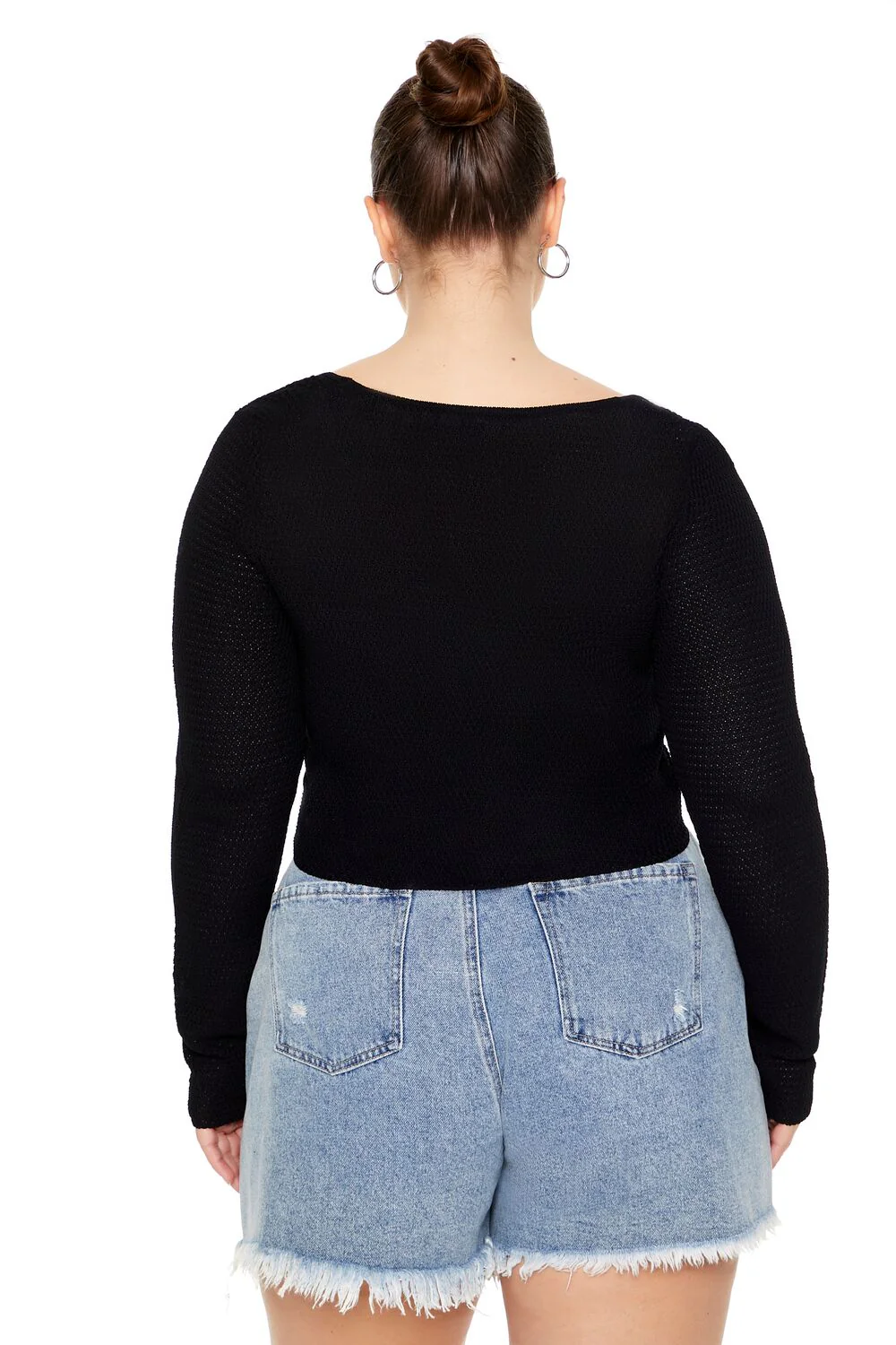 Plus Size Sweater-Knit Crop Top - Image 3