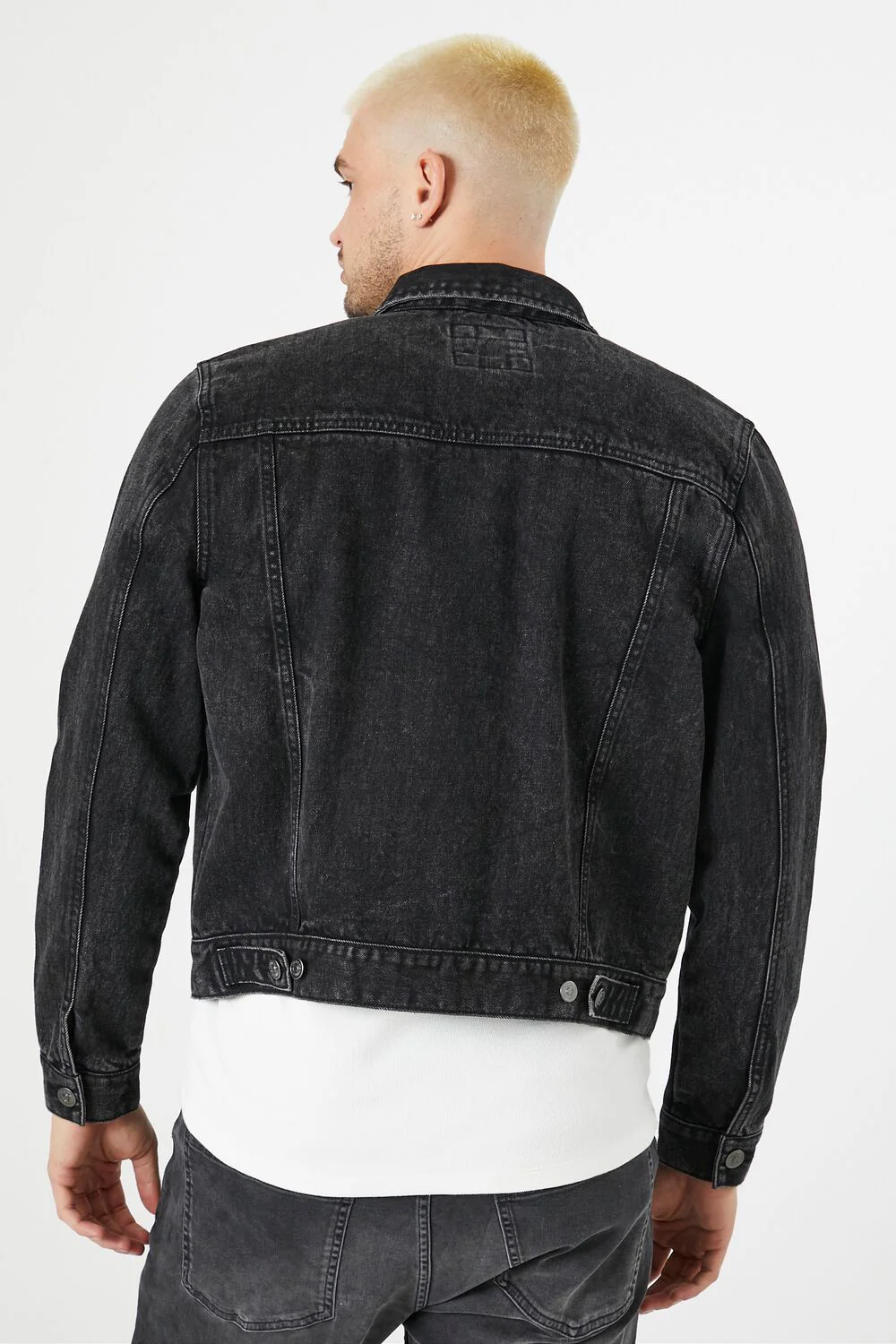 Classic Denim Trucker Jacket - Image 3