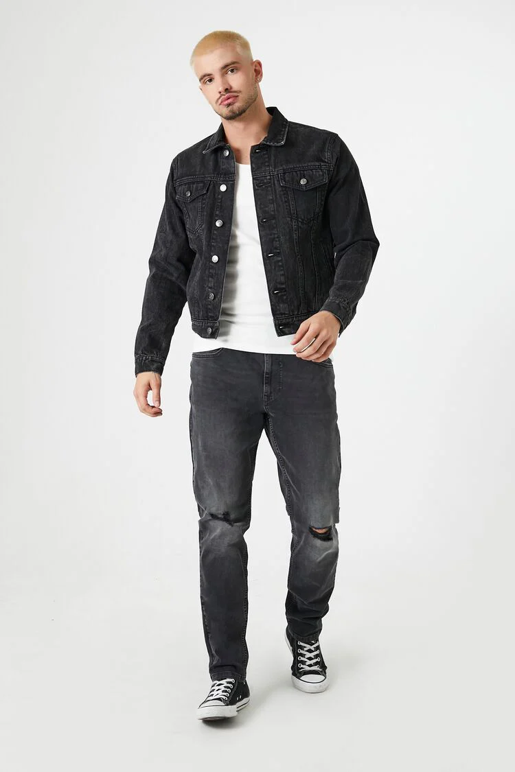Classic Denim Trucker Jacket - Image 4