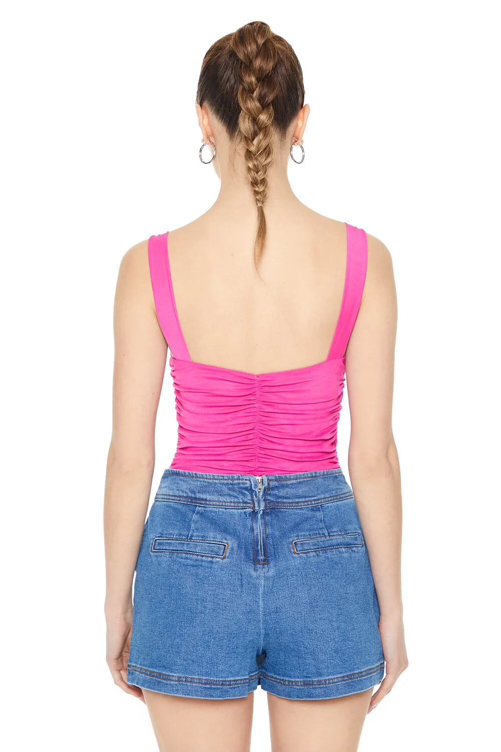 Ruched Mesh Cutout Bodysuit - Image 3