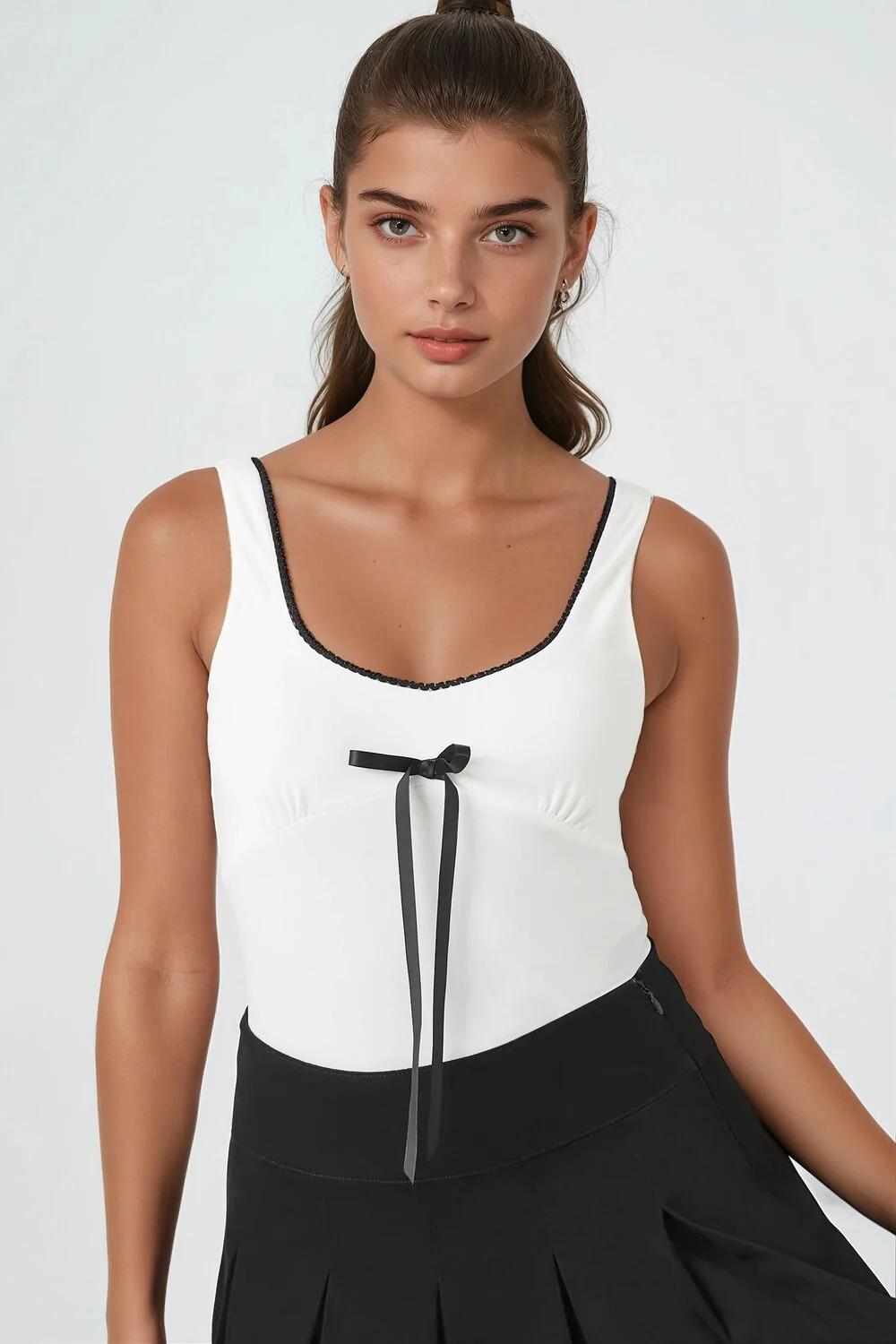 Bow Ricrac-Trim Bodysuit - Image 2