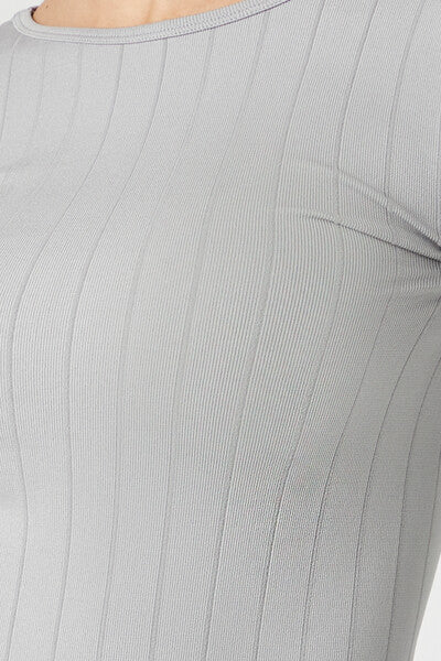 Seamless Ribbed Scoop-Back Top - Image 5